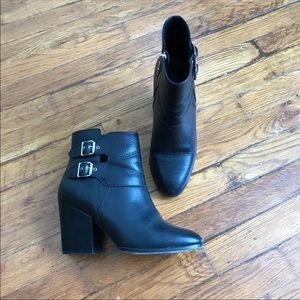 The Kooples black leather booties